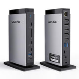DisplayLink Docking Station 3 Monitors with 130WPD Power Adapter, USB C Laptop Dock for M1/M2/M3/M4/Mac and Windows