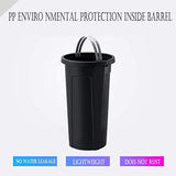 Outdoor Trash Cans Bins Retro Metal Trash Can Round Bucket Shape