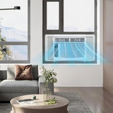 Towallmark Window Air Conditioner 6000 BTU - Cools Areas Up to 250 Sq. Ft., with Dehumidifier, Fan, ECO Mode, Auto-Restart & 3 Speeds for Home