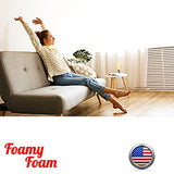 FOAMYFOAM High Density 4 inch Thick, 24 inch Wide, 24 inch Long Upholstery Foam, Cushion Replacement
