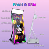 Mirror Photo Booth 65" with Camera and Printer,43'' Interactive Touch Screen