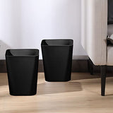 Hoolerry 9 Pieces Garbage Can 2 Gallon Small Trash Cans Bulk Bathroom Trash Bin Plastic Wastebasket Square for Bedroom