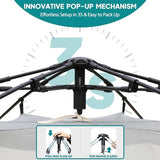 Chihee Camping Tents Pop up Easy Setup 2-Person Instant Tent Outdoor Shelter Stand-up Tent Square Family Cabin with Mesh Windows External Rainfly Carry Bag Portable Spacious Ventilation Beach Travel