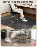 Blvornl Ultra Large Office Chair Mat for Hardwood Floor, Rolling Chair Mat for Hard Wood, Large Anti-Slip 47.2"*60" Black