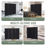 6 FT Folding Privacy Screen with Wide Feet, Freestanding Partition for Room Separation