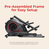 Sunny Health & Fitness Upright Elliptical Exercise Machine with Pulse Sensor for Full Body Cross Training Exercise Cardio Machine for Home, Optional Long Stride via Bluetooth and SunnyFit App Access