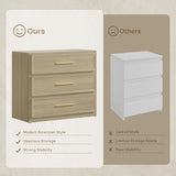 SICOTAS Oversized Nightstands Set of 3 for Bedroom - Storage Bedside Table