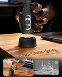 Trucker Bluetooth Headset with Charging Base, Wireless Hands-Free Headset with Noise Canceling Mic & Mute Button