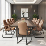 Okeysen Big & Tall Waiting Room Chairs Set of 2, PU Leather Reception Guest Chair with Padded Arm Rest