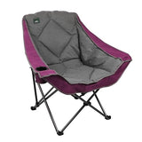 Northroad Oversized Foldable Camping Chair, Outdoor Padded Lawn Chair w/Cup Holder,Carry Bag for Beach, Hiking, and Picnics,Heavy-Duty 300-lbs Capacity, Purple