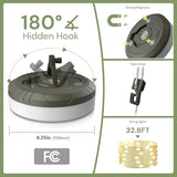 L LOHAS LED Upgraded Camping String Lights, 4 in 1 Quick Recovery Waterproof Camping Lights, 32.8FT with 8 Lighting Modes, Camping Essentials for Yard, Tent, Hiking, Patio, and Holiday Decoration
