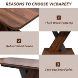 Extendable Dining Table for 4-8 People,55.12''-70.87''Modern Space-Saving Wood Kitchen Table, Rectangle Folding Conference Meeting Table, Walnut
