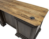 Martin Furniture IMSA684R-KIT Executve L-Desk & Return with Solid Wood Plank Tops