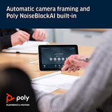 Poly Studio X30 4K Video & Audio Bar - All-in-One Conference System for Small Meeting Rooms | Works with Microsoft Teams, Zoom & More (Renewed)
