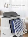 14000 BTU Portable Air Conditioner, 3 in-1 Ultra-Quiet Cooling, Dehumidifier & Fan for Rooms Up to 700 Sq. Ft. – Remote Control, Sleep Mode, 24H Timer & Windows Kit