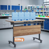 Modern Conference Table,4PCS Folding Conference Table with 360°Mobile Wheels,Office Conference Room Table for 4-6 Person