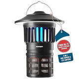 Flowtron Bug Trap Lantern | 2-in-1 UV Mosquito Trap & LED Camping Lantern, 21000 Sq Ft Coverage, 4000mAh Rechargeable Battery, Cordless Insect Trap with Fan for Patio Backyard Indoor Outdoor