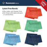 Sammons Preston Resistance Bands for Working Out, Non-Latex Exercise Bands, Resistance Bands for Physical Therapy, Improve Strength & Flexibility, Stretch & Tone Major Muscles, 5pk Sammons Preston