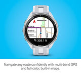 Garmin Forerunner® 965, Running Smartwatch, 47mm, Whitestone/Powder Gray