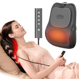 Up & Down Shiatsu Back Massage with Heat –External Adjustable Cushion Pad, 3D Kneading Massage Pillow for Lower Back, Neck, Shoulder, Leg Pain Relief Deep Tissue for Office, Chair & Home (Black)