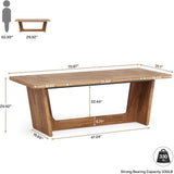 71-Inch Modern Executive Desk, Wood Office Desk, Large Aesthetic Computer Desks with Pedestal, Workstation for Home Office