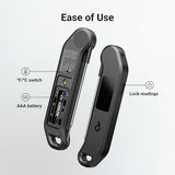 Professional Digital Meat Thermometer, 1 Sec Instant Read, ±0.5℉ Accuracy NIST&NSF Certified Food Thermometer, Auto-Rotate Bright LED Screen, Highly Waterproof Cooking Thermometer for Grill BBQ, Black