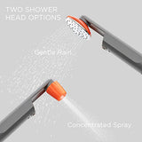 Ivation Portable Camping Shower | Compact Handheld & Hands-Free Rechargeable Outdoor Shower Head & Cleaning System w/ 3.7V Pump, 6-Ft Hose, Bidet Head, Removable Filter, Multiuse Hook & USB Cable