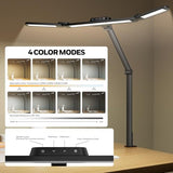 Honeywell Wide Desk Lamp with Clamp for Dual Monitors,22W Full-Spectrum Eye-Caring LED Light Bar for Home Office