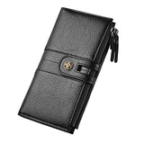 Men's Zipper Wallet Coin Purse Male Retro Hand Clutch Phone Bag Hasp Money Bag (Color : A Size : One Size)