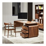 zhongxlla Standing Desk, Modern Office Executive Desk with 3 Drawers