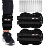 Ankle Weights Wrist Weights for Men Women, 1 Pair Adjustable Removable Steel Weighted Plates Arm Leg Weights for Walking Running Pilates, Fitness Weights
