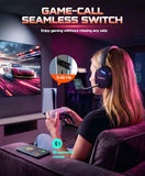 Wireless Gaming Headset for PS5, PS4, PC, Laptop, Mac, 3 in 1 Gaming Headphones with 7.1 Surround Sound