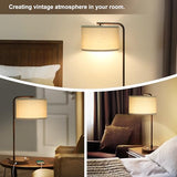 Vintage Table Lamp, Fully Dimmable Table Lamp with C+A USB Charging Ports, Farmhouse Bedside Lamp Nightstand Light