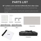 Projector Screen with Stand 80 inch Portable Projection Screen 16:9 4K HD Projections Movies Screen SKERELL