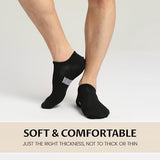 Sunew 8 Pairs No Show Socks Womens Mens Low Cut Non Slip Casual Socks Invisible Flat Boat Liner Socks Black Large