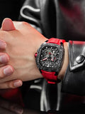 TSAR BOMBA Mens Automatic Watches Luxury Skeleton Mechanical Wristwatch for Men