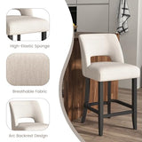 VKNOW Bar Stools Set of 4, 26" Upholstered Counter Height Bar Stools