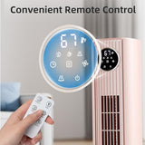 Antarctic Star Tower Fan Portable Floor Fans 85°Oscillating Fan Quiet Cooling 12H Timer Remote Control Standing Bladeless Electric 3 Wind Speeds 4 Modes Bedroom Office,36 inch, Pink