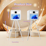 Aookely DSLR Photo Booth Selfie Photobooth 21.5inch Touch Screen Built-in Mini PC with Instant Printing & Sharing Function Perfect for Wedding Rental Parties