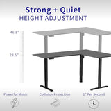 Corner Standing Desk, 63 x 55 inch Reversible L-Shaped Workstation, Electric Height Adjustment, Home, Office