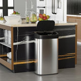 BestOffice 22 Gallons Automatic Sensor Large Kitchen Trash Can with Stainless Steel