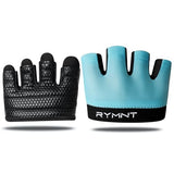 RYMNT Minimal Workout Gloves,Short Micro Weight Lifting Gloves Grip Pads with Full Palm Protection & Extra Grip, Aqua-Medium