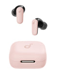 Noise Cancelling Earbuds, Strong and Smart Noise Cancelling, Powerful Bass, 45H Playtime (Pink) Soundcore