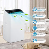 14000Btu Portable Air Conditioners,4 In 1 Air Cooler, Heater,Fan & Dehumidifier, Quiet Portable AC Unit Cools Rooms Up to 750 Sq. Ft, 24 Hrs Timer,LED Display,Remote Control, Window Kit