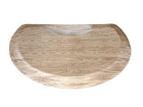 Semi-Circle 3' x 4 x 1/2" Thick, Driftwood, Salon and Barber Mat