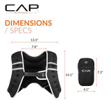 CAP 8LB Weighted Vest Purple – Unisex Workout Vest with Reflective Stripes, Phone Pouch, and Adjustable Fit for Walking, Running, Cardio, Strength Training