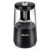 JARLINK Electric Pencil Sharpener, Heavy-Duty Helical Blade to Fast Sharpen, Auto Stop for No.2/Colored Pencils(6-8mm) (Black)