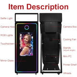 Photo Booth with Printer, Magic Mirror Photo Booth 32-inch Touch Screen