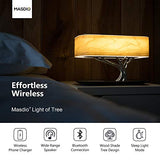 AMPULLA Masdio by Ampulla Bedside Lamp with Bluetooth Speaker and Wireless Charger, Table Lamp Desk Lamp