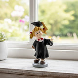 PlentifulHome Graduation Girl Figurine, Resin Graduate Statue, 4.92 Inch